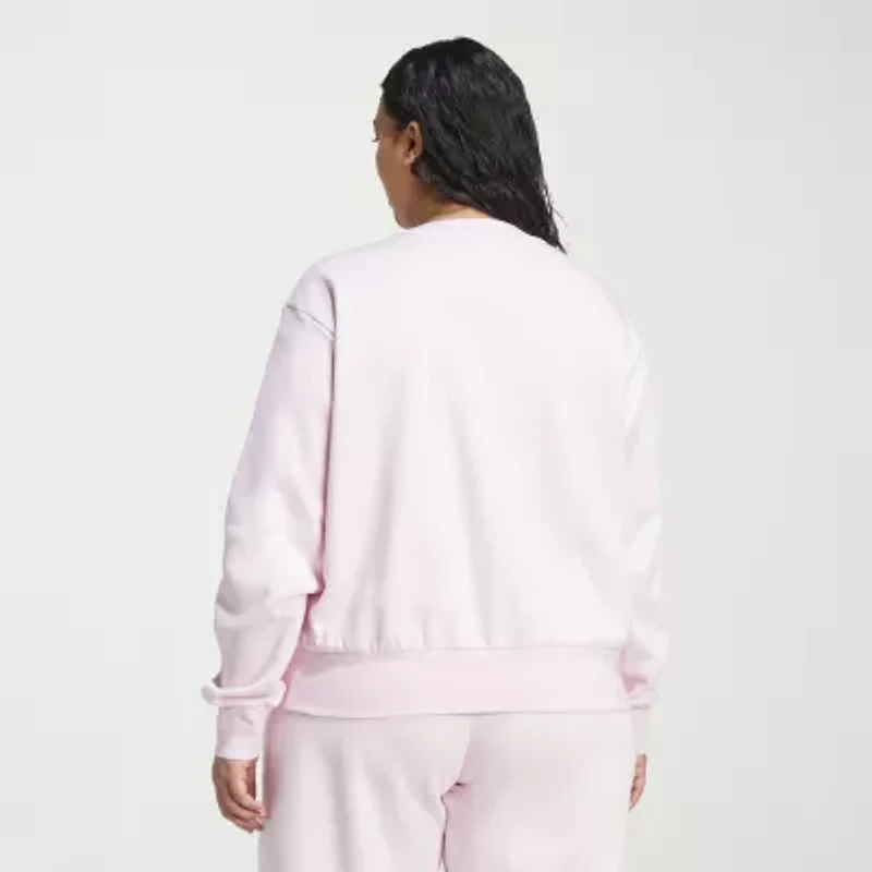 adidas Womens Crew Neck Long Sleeve Plus Sweatshirt