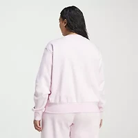 adidas Womens Crew Neck Long Sleeve Plus Sweatshirt