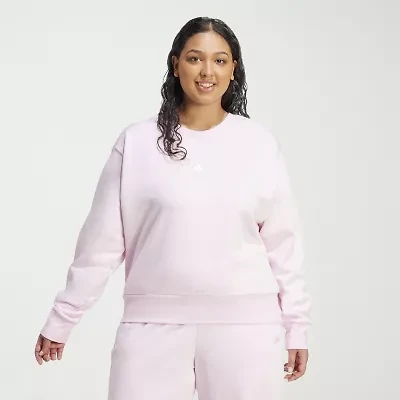 adidas Womens Crew Neck Long Sleeve Plus Sweatshirt