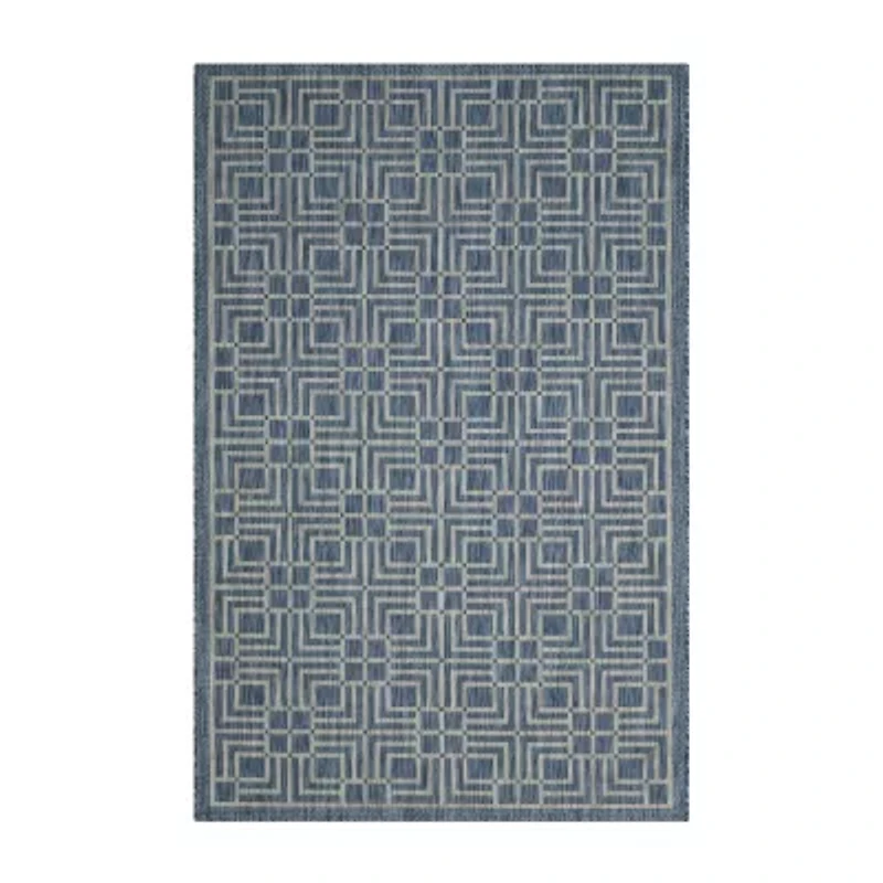 Safavieh Courtyard Collection Adelaide Geometric Indoor/Outdoor Area Rug