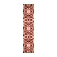 Safavieh Courtyard Collection Spots Oriental Indoor/Outdoor Runner Rug
