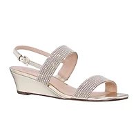 I. Miller Freda Womens Open Toe Wedge Heel Pumps