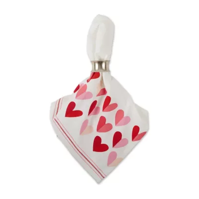 Design Imports Two Hearts Print 6-pc. Napkins