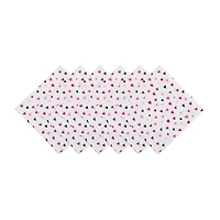 Design Imports Confetti Hearts Print 6-pc. Napkins