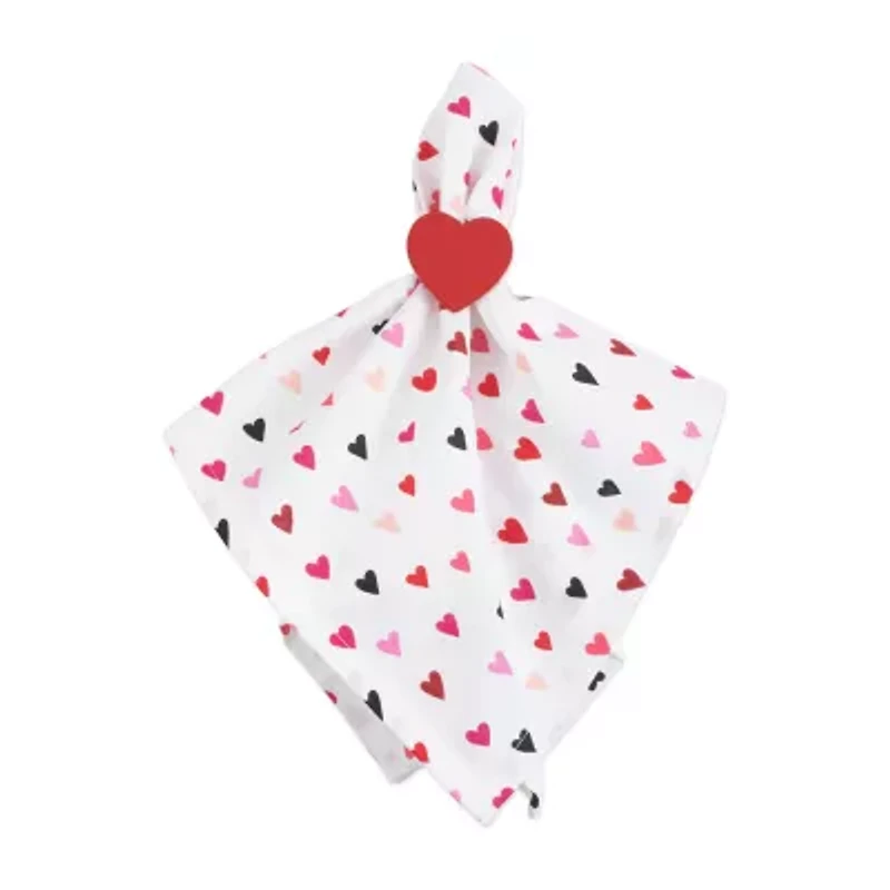 Design Imports Confetti Hearts Print 6-pc. Napkins