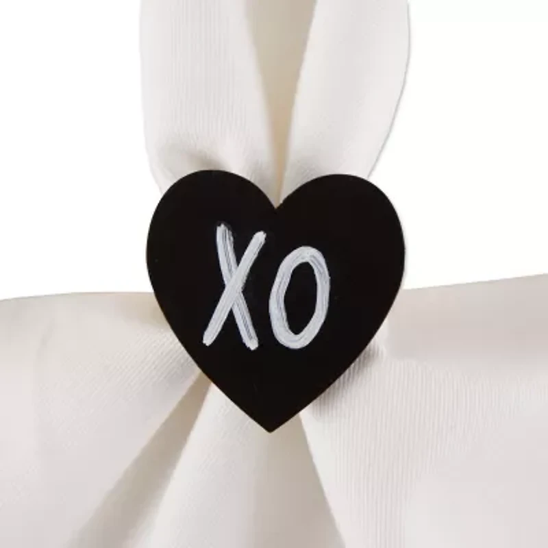 Design Imports Heart Chalkboard 6-pc. Napkin Rings