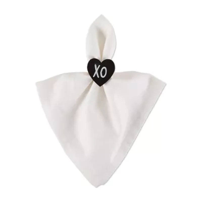 Design Imports Heart Chalkboard 6-pc. Napkin Rings