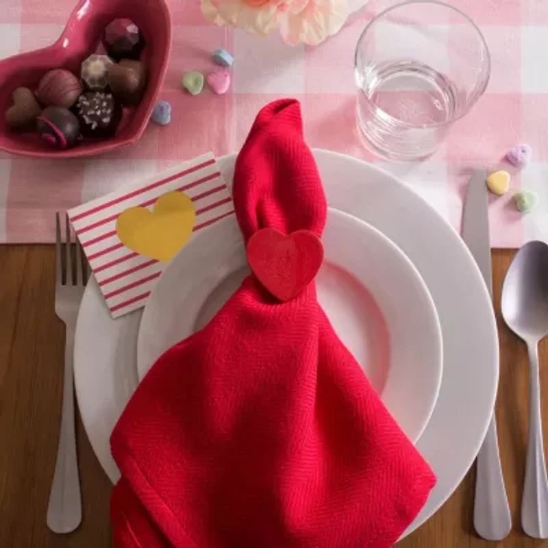 Design Imports Red Heart 6-pc. Napkin Rings