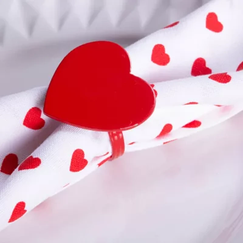 Design Imports Red Heart 6-pc. Napkin Rings