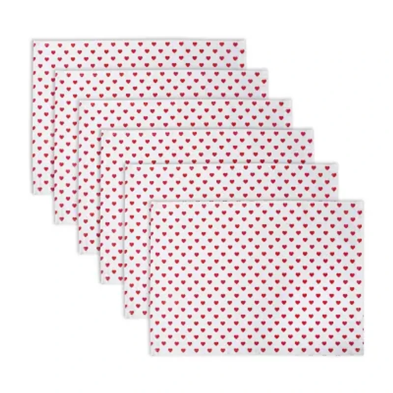 Design Imports Lil Hearts Ribbed 6-pc. Placemat