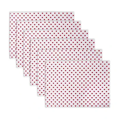 Design Imports Lil Hearts Ribbed 6-pc. Placemat