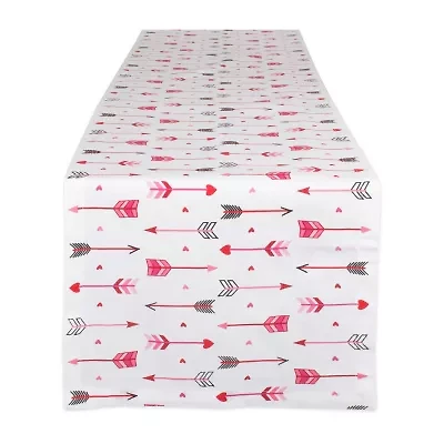 Design Imports Hearts & Arrow Print Table Runner