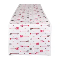 Design Imports Hearts & Arrow Print Table Runner