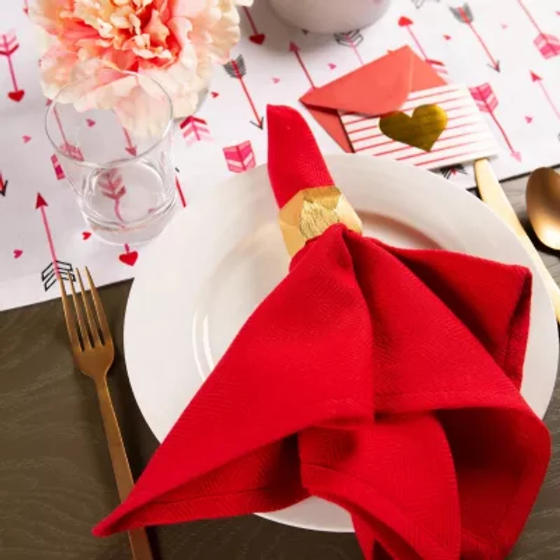 Design Imports Hearts & Arrow Print Table Runner
