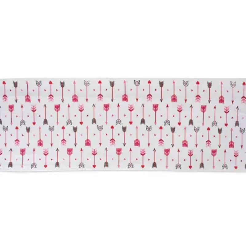 Design Imports Hearts & Arrow Print Table Runner