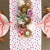 Design Imports Confetti Hearts Print Table Runner