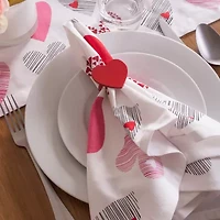 Design Imports Hearts Collage Print Table Runner