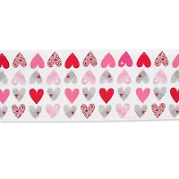 Design Imports Hearts Collage Print Table Runner