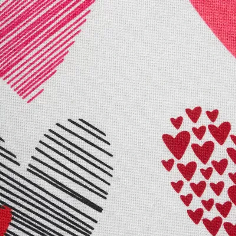 Design Imports Hearts Collage Print Table Runner
