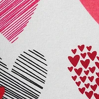 Design Imports Hearts Collage Print Table Runner