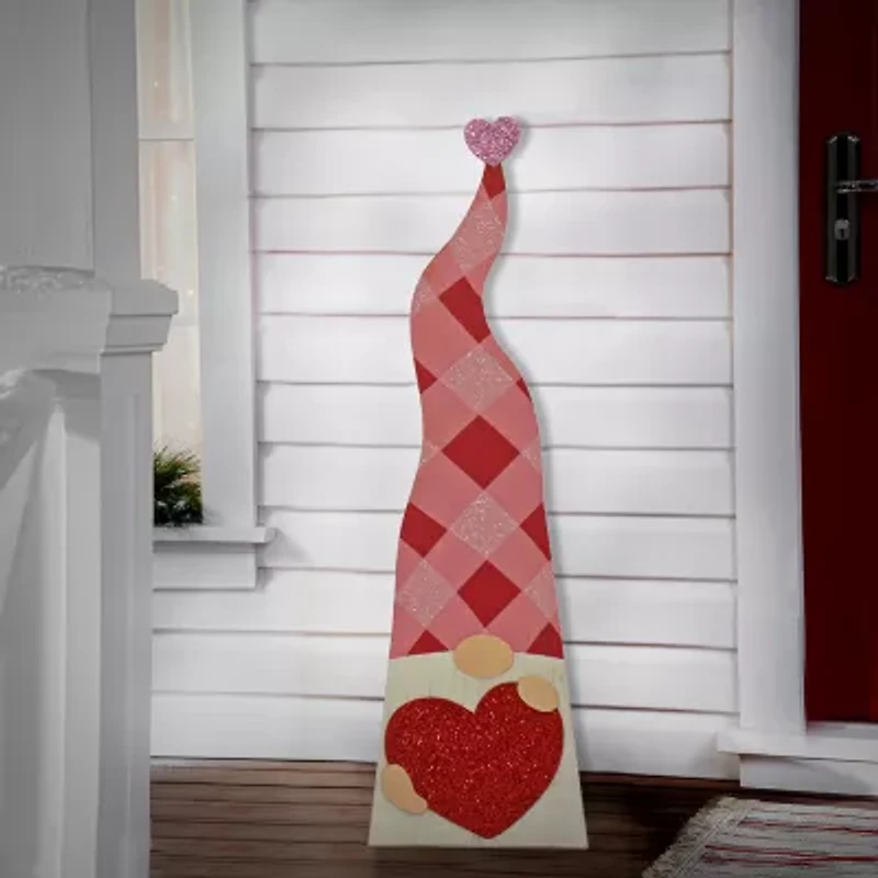 National Tree Co. "36"" Valentines Heart Porch Decor" Valentines Day Gnome
