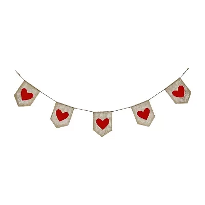 National Tree Co. 6 Ft. V Hearts Valentines Day Indoor Outdoor Garland