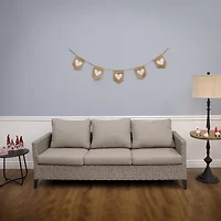 National Tree Co. 6 Ft. V White Hearts Valentines Day Indoor Outdoor Garland