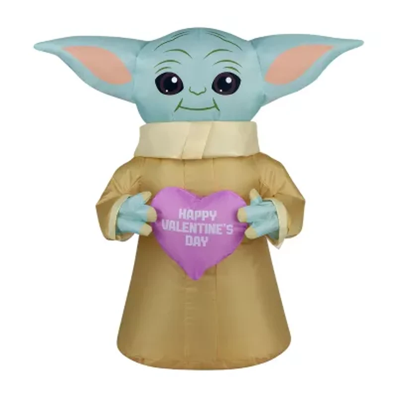 National Tree Co. 20" Baby Yoda Star Wars Valentines Day Inflatable