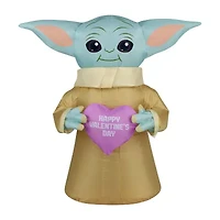 National Tree Co. 20" Baby Yoda Star Wars Valentines Day Inflatable