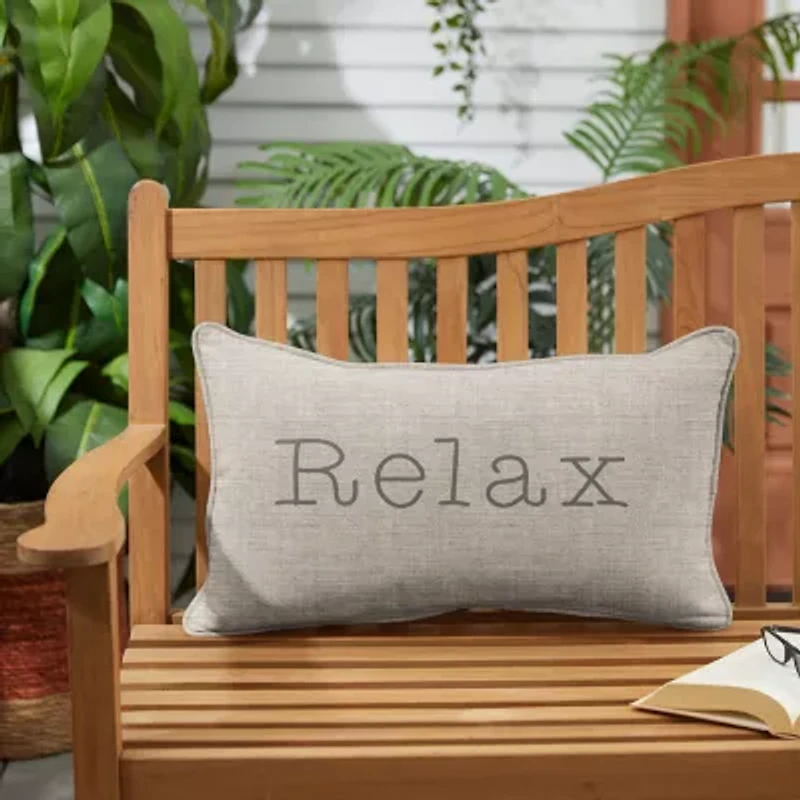 Mozaic Company 13''X20'' Corded EMB Relax Outdoor Pillow