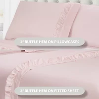 Swift Home Ultra Glam Soft Ruffle Hem Deep Pocket Sheet Set