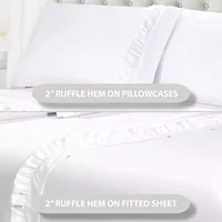 Swift Home Ultra Glam Soft Ruffle Hem Deep Pocket Sheet Set