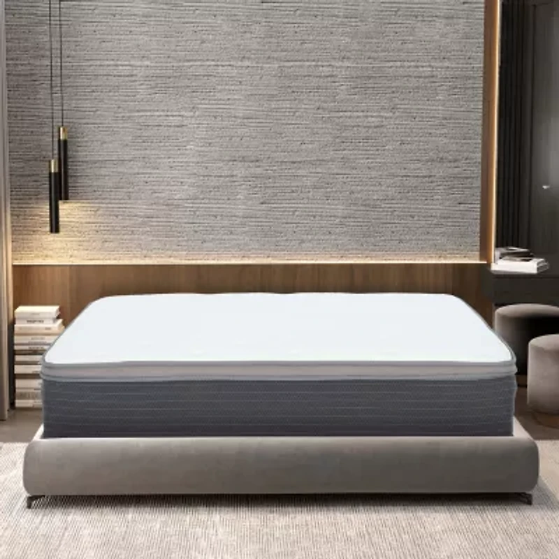 Primo Equilibria Pocket Coil 12" Medium/Firm Hybrid Euro Top Mattress a Box