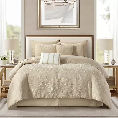 Stratford Park Shay 10-pc. Damask + Scroll Lightweight Comforter Set