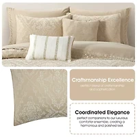 Stratford Park Shay 10-pc. Damask + Scroll Lightweight Comforter Set