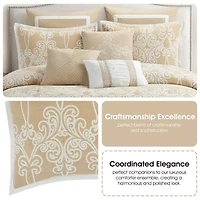 Stratford Park Janis 9-pc. Damask + Scroll Midweight Comforter Set