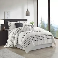 Stratford Park Raven 7-pc. Stripes Lightweight Comforter Set