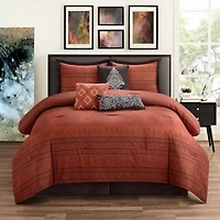 Stratford Park Linati 7-pc. Damask + Scroll Midweight Comforter Set