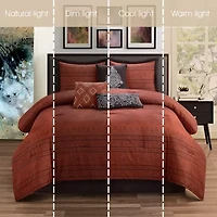 Stratford Park Linati 7-pc. Damask + Scroll Midweight Comforter Set