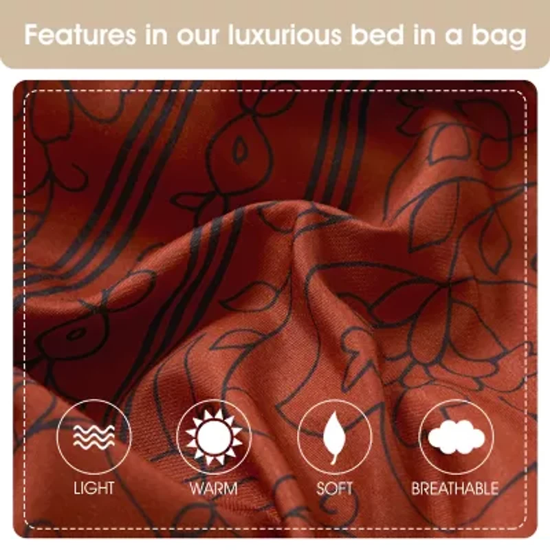 Stratford Park Linati 7-pc. Damask + Scroll Midweight Comforter Set