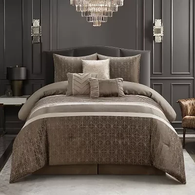 Stratford Park Sallie 7-pc. Geometric Midweight Comforter Set