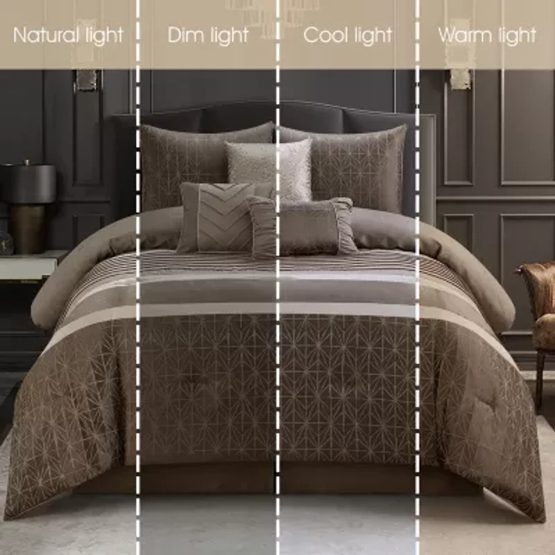 Stratford Park Sallie 7-pc. Geometric Midweight Comforter Set