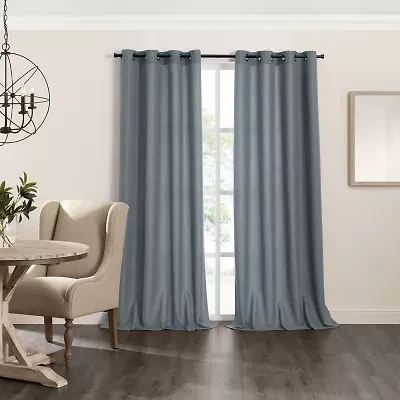 Fieldcrest Catalina Grommet Top Light-Filtering Single Curtain Panel