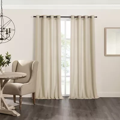 Fieldcrest Catalina Grommet Top Light-Filtering Single Curtain Panel
