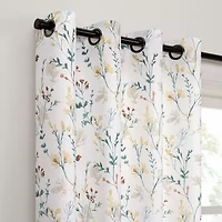 Fieldcrest Catalina Print Grommet Top Light-Filtering Single Curtain Panel