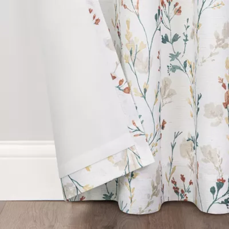 Fieldcrest Catalina Print Grommet Top Light-Filtering Single Curtain Panel