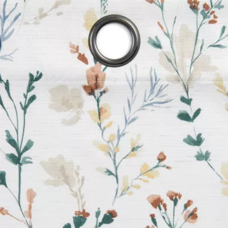 Fieldcrest Catalina Print Grommet Top Light-Filtering Single Curtain Panel