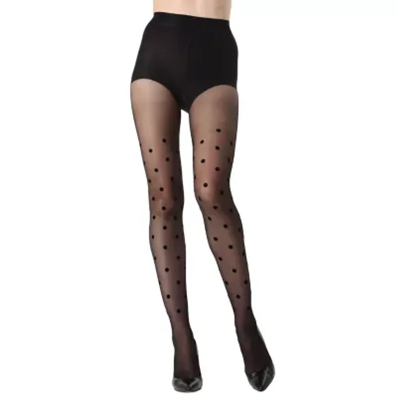 MeMoi Womens Sheer Dot Not Applicable Dots Tights