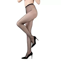 MeMoi Womens Rhinestone Mini Fishnet Tights