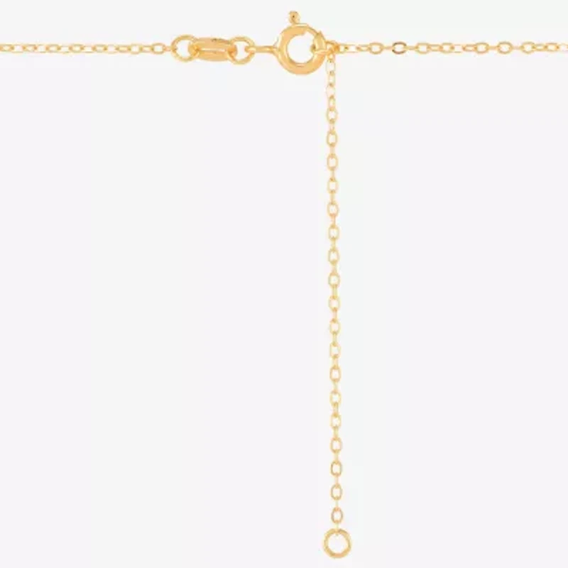 Miraculous Medal Womens White Mother Of Pearl 14K Gold Over Silver Oval 20 Inch Pendant Necklace